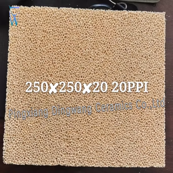 Fundición de metal/hierro/acero para filtro de espuma cerámica de circonio